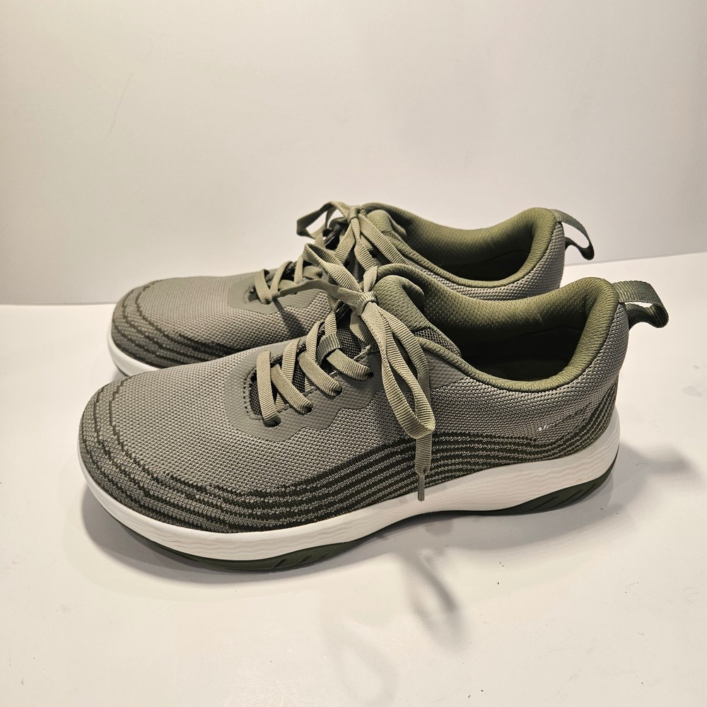 Alegria In8 Indulge Olive Green Mesh Lace Up Walking Sneakers Women Size 10 EU40